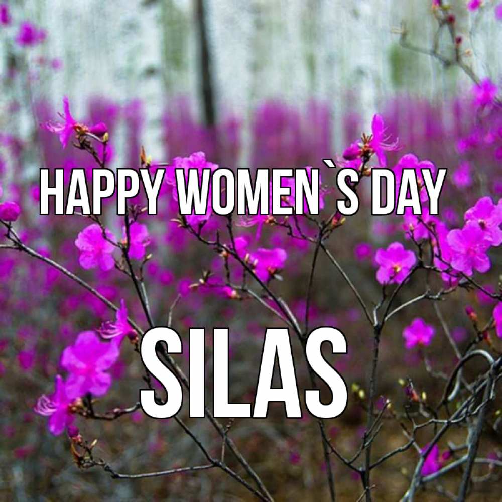 Greetings card с именем, Silas happy women`s day дикие цветы Greetings with text for free download 